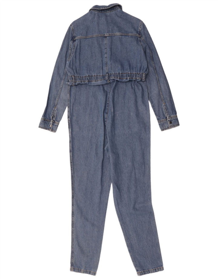 Tuta in denim oversize a maniche lunghe da donna Topshop UK 10 piccola blu
