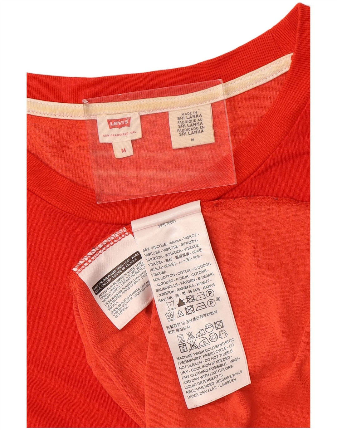 T-shirt da donna Levi's Top UK 14 viscosa rossa media
