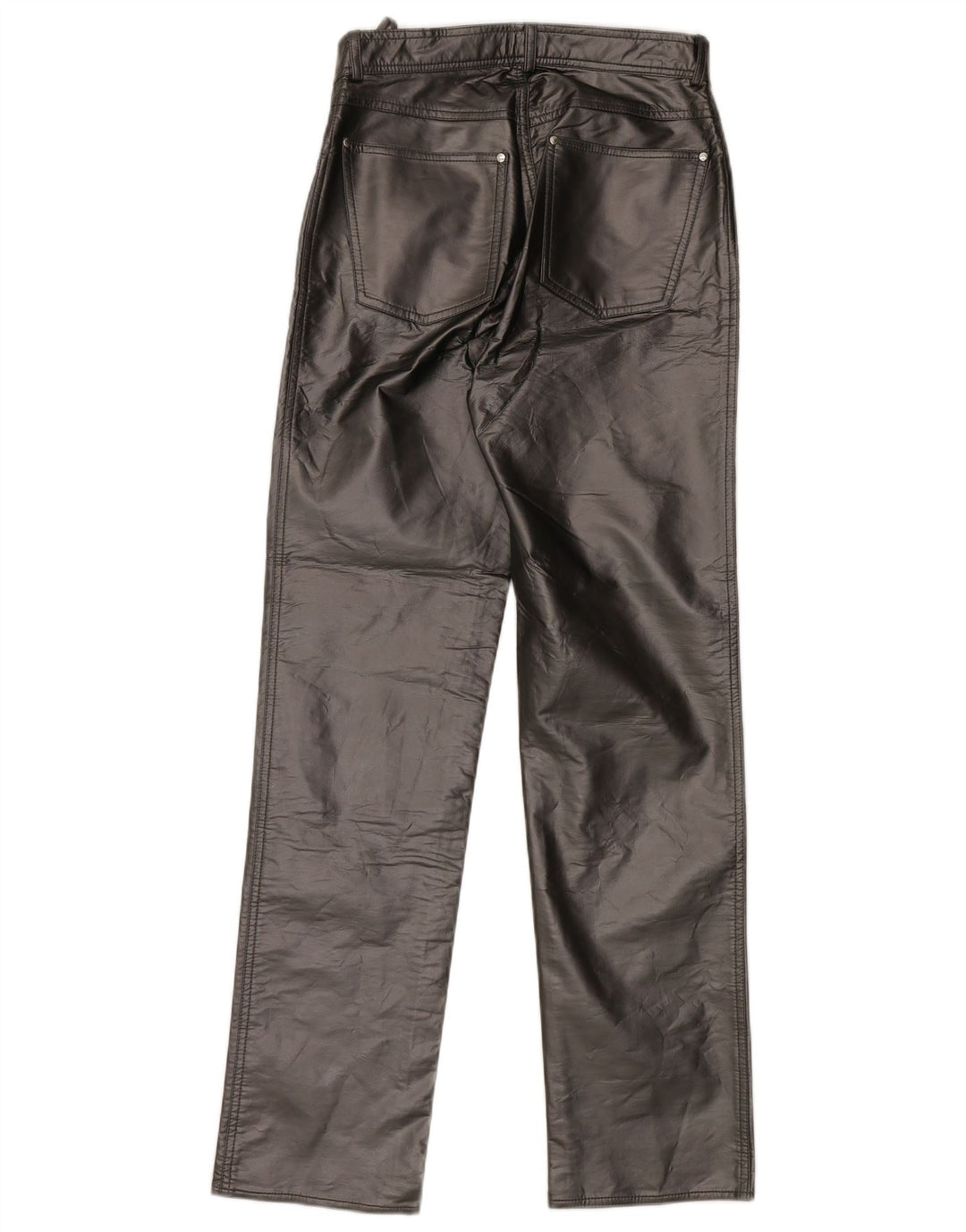 Flash Lights Pantaloni dritti da uomo in ecopelle W30 L30 Polietilene grigio