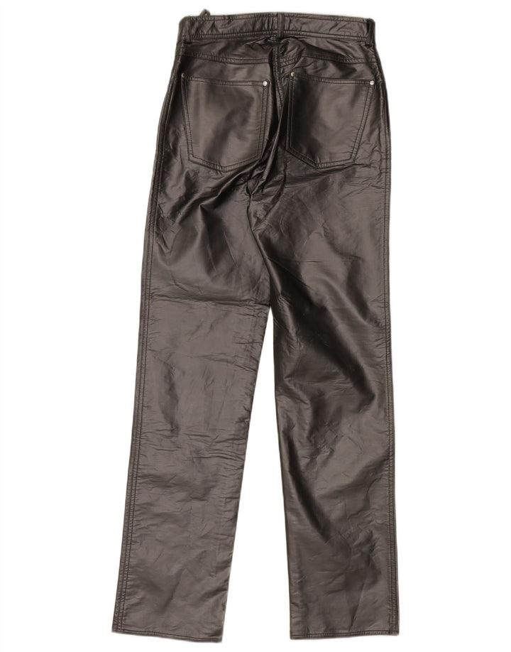 Flash Lights Pantaloni dritti da uomo in ecopelle W30 L30 Polietilene grigio