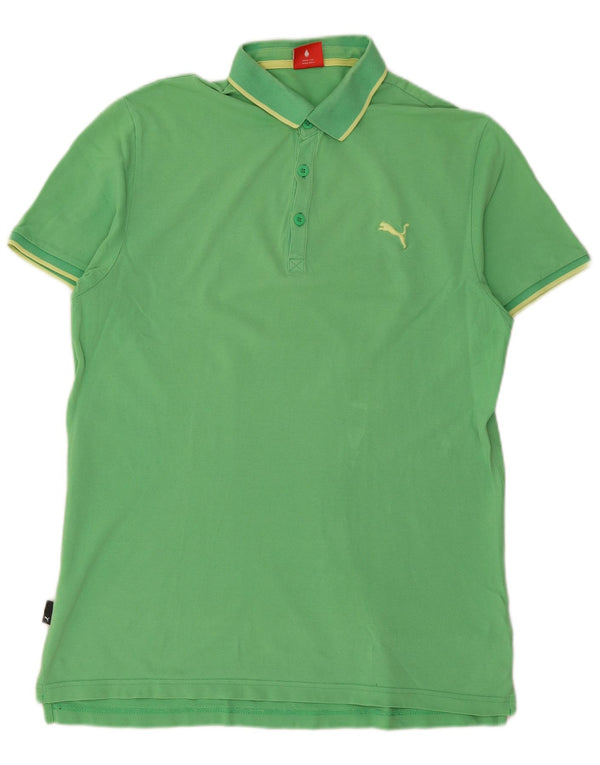 Polo PUMA da uomo grande in cotone verde
