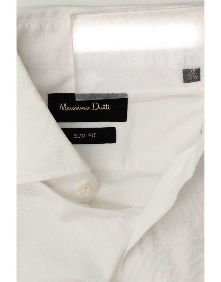 Camicia da uomo slim fit Massimo Dutti taglia 39 15 1/2 media bianca