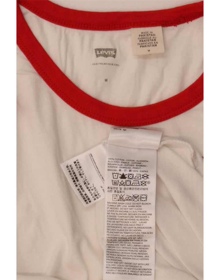 T-shirt da donna Levi's Top UK 14 cotone color block bianco medio
