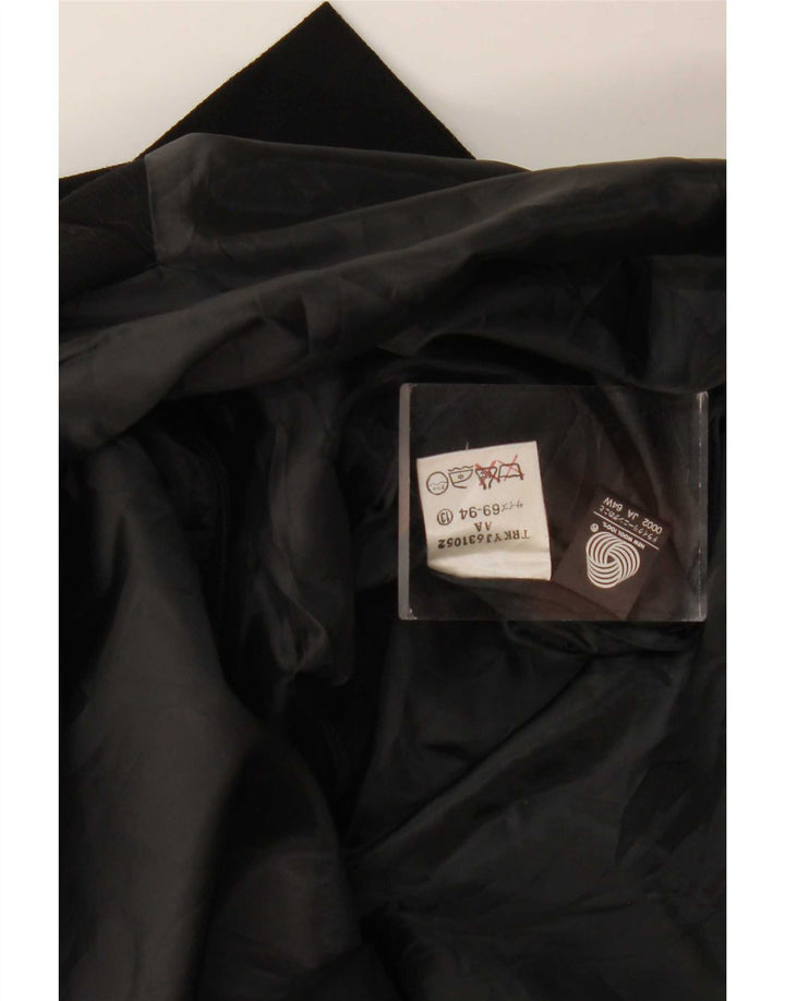 Gonna a tubino vintage da donna W28 media in lana nera
