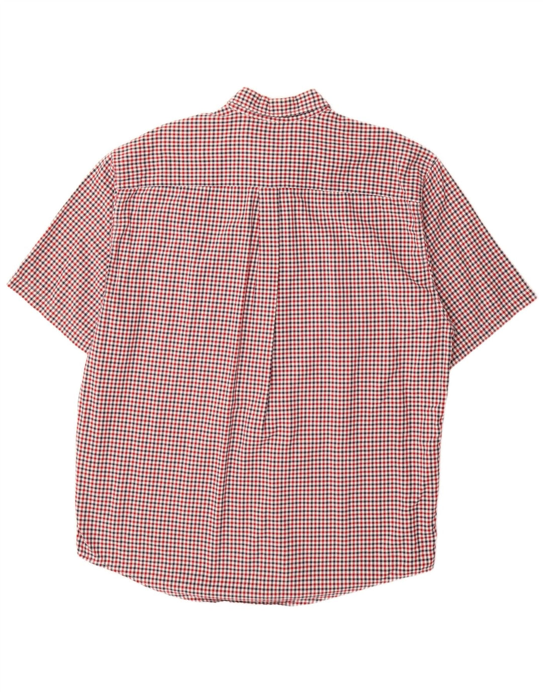 Camicia a maniche corte alta da uomo Eddie Bauer XL in cotone a quadretti rosso