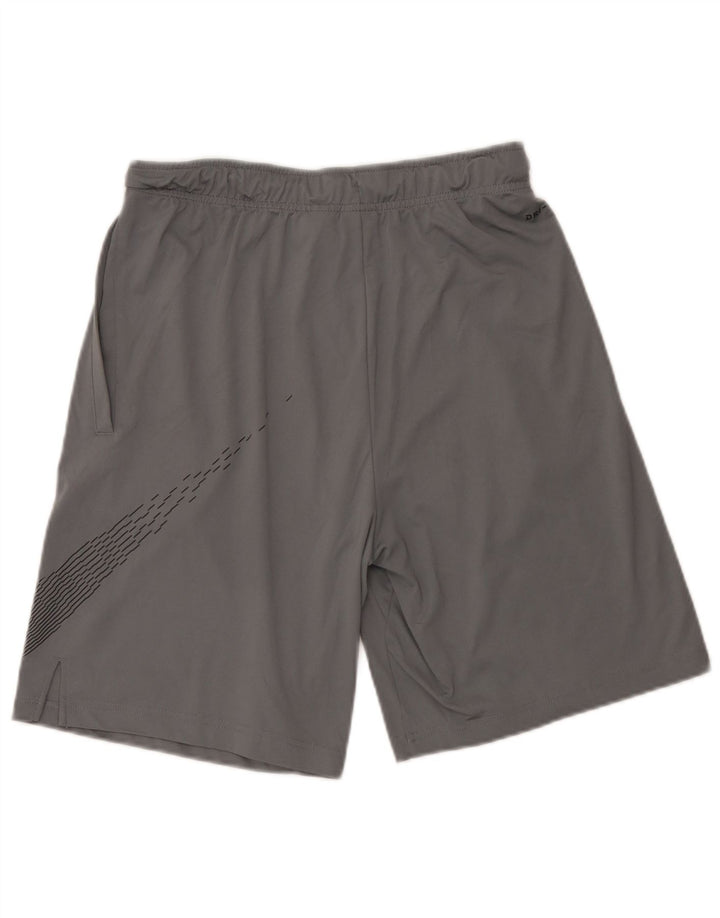 Pantaloncini sportivi Nike Dri Fit Graphic da uomo in poliestere grigio medio