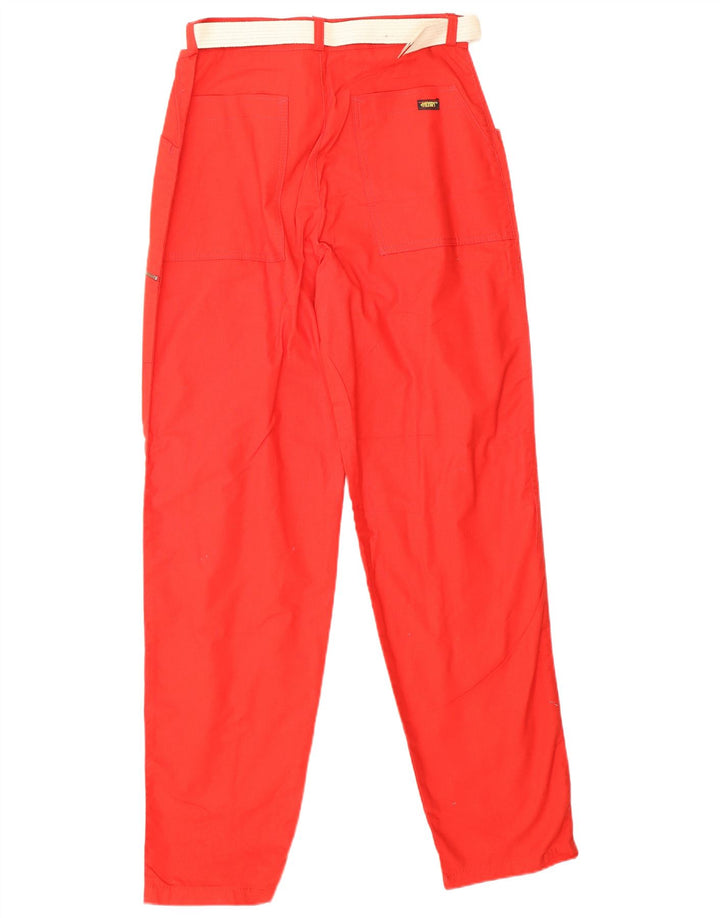 Pantaloni cargo da donna VINTAGE a vita alta IT 46 Large W28 L31 Cotone rosso