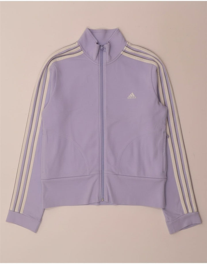 Giacca da tuta da donna Adidas UK 12 cotone viola medio