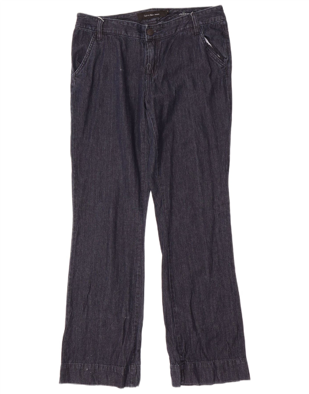 Pantaloni chino bootcut da donna Calvin Klein US 8 Medium W32 L32 Blu Navy