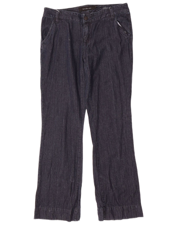 Pantaloni chino bootcut da donna Calvin Klein US 8 Medium W32 L32 Blu Navy