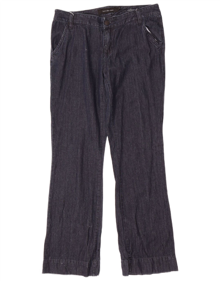 Pantaloni chino bootcut da donna Calvin Klein US 8 Medium W32 L32 Blu Navy