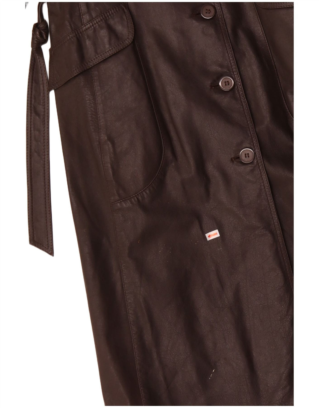 Cappotto in pelle da donna VINTAGE UK 12 Pelle marrone medio