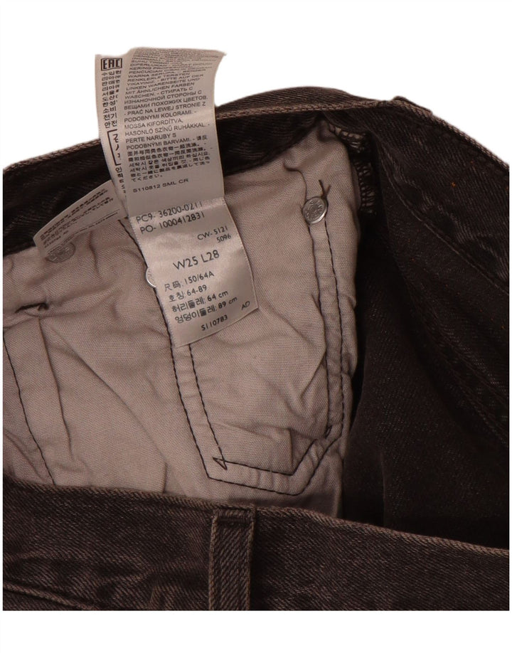 Jeans dritti Levi's 501 da donna W25 L28 cotone grigio