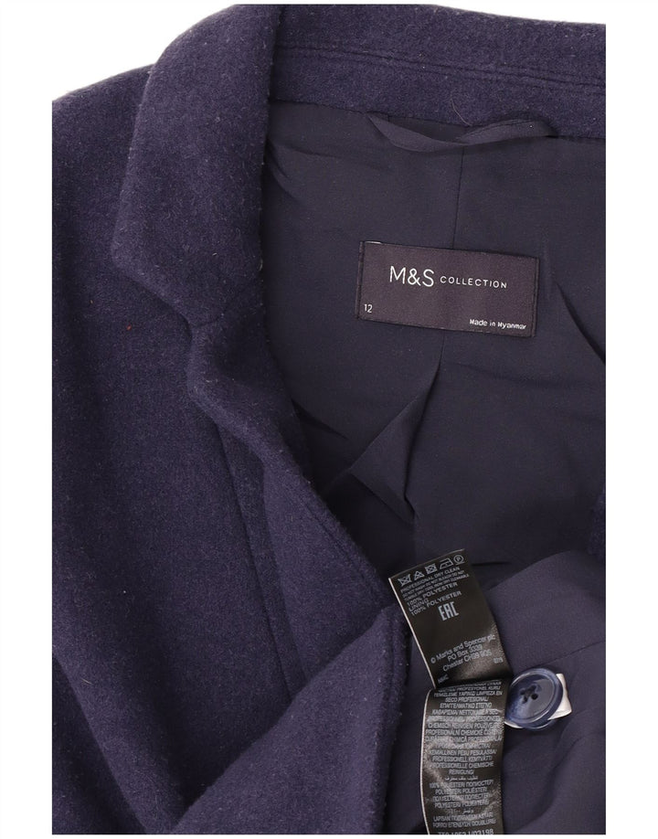 Giacca blazer a 2 bottoni Marks & Spencer da donna UK 12 medio blu navy
