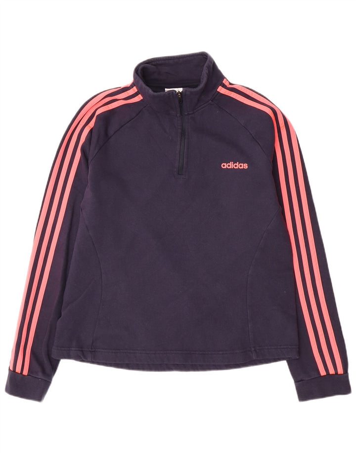 Felpa da donna con collo con zip, maglione, UK 12/14 media