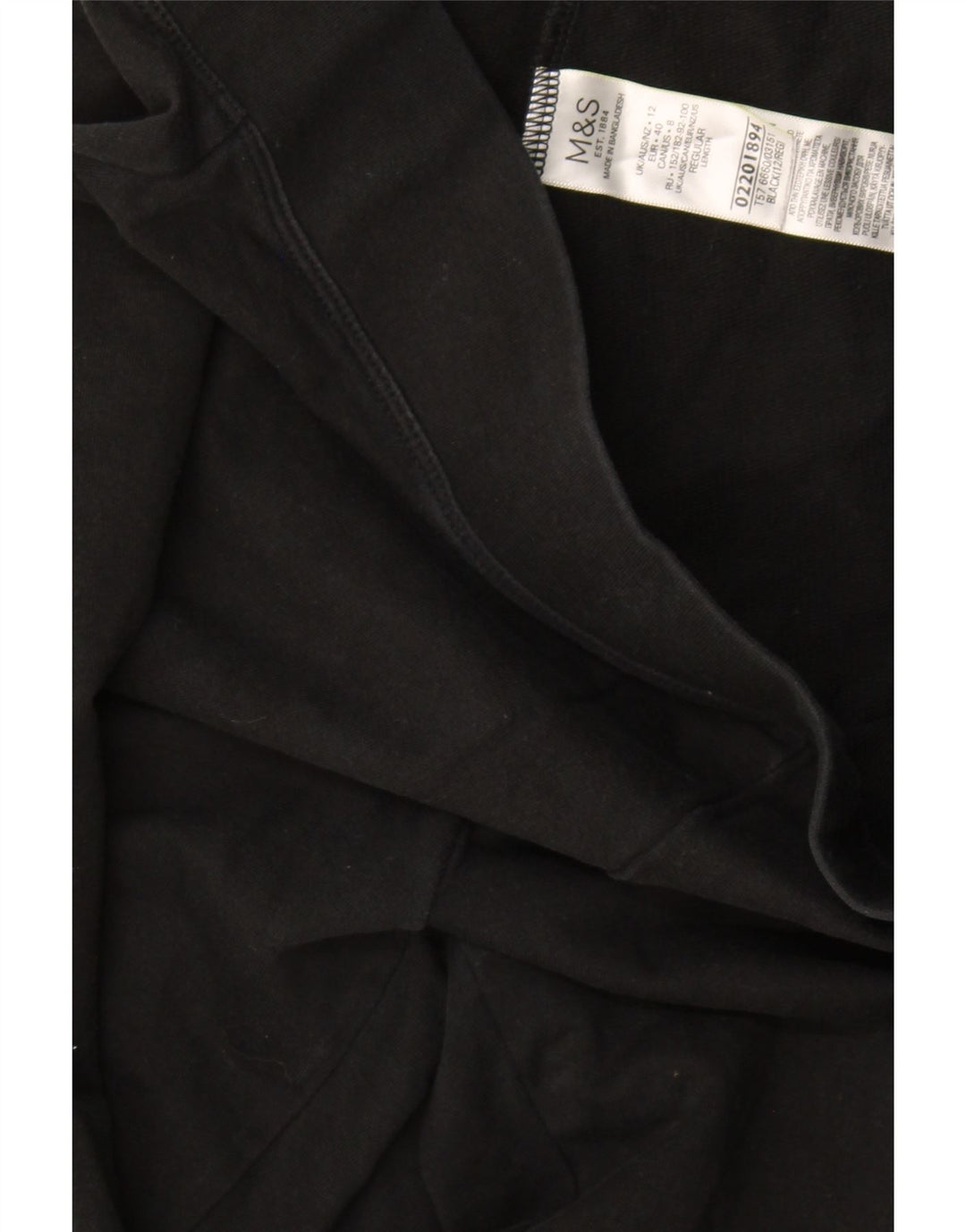 Pantaloni da tuta da donna Marks & Spencer UK 12 medio cotone nero