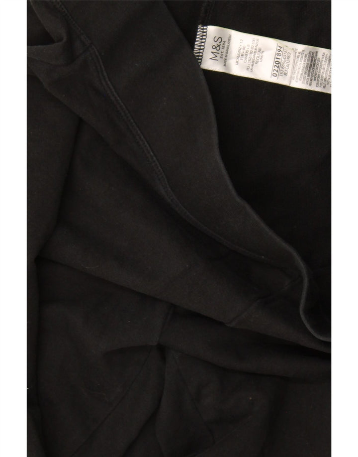 Pantaloni da tuta da donna Marks & Spencer UK 12 medio cotone nero