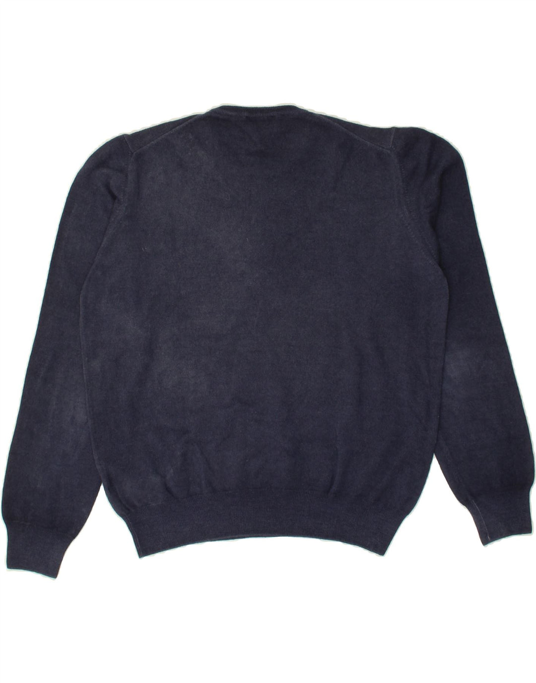 FAY Womens Crew Neck Jumper Sweater UK 14 Large Navy Blue Virgin Wool Vintage Fay and Second-Hand Fay from Messina Hembry 