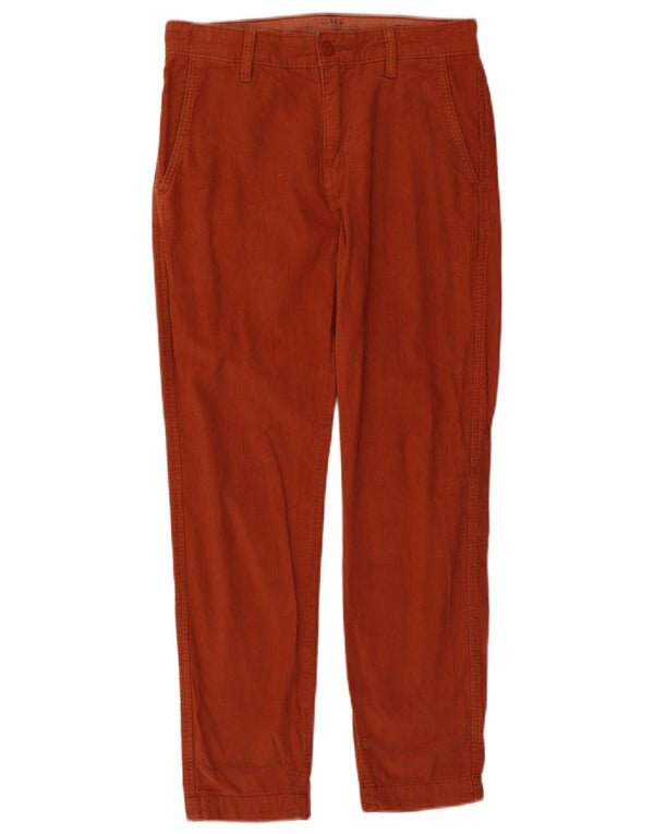 Pantaloni Levi's da uomo in velluto a coste affusolati standard W28 L27 in cotone arancione