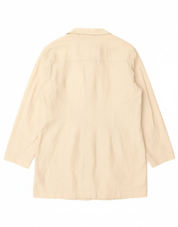 Abito camicia da donna Vera Mont UK 18 XL seta floreale bianco sporco