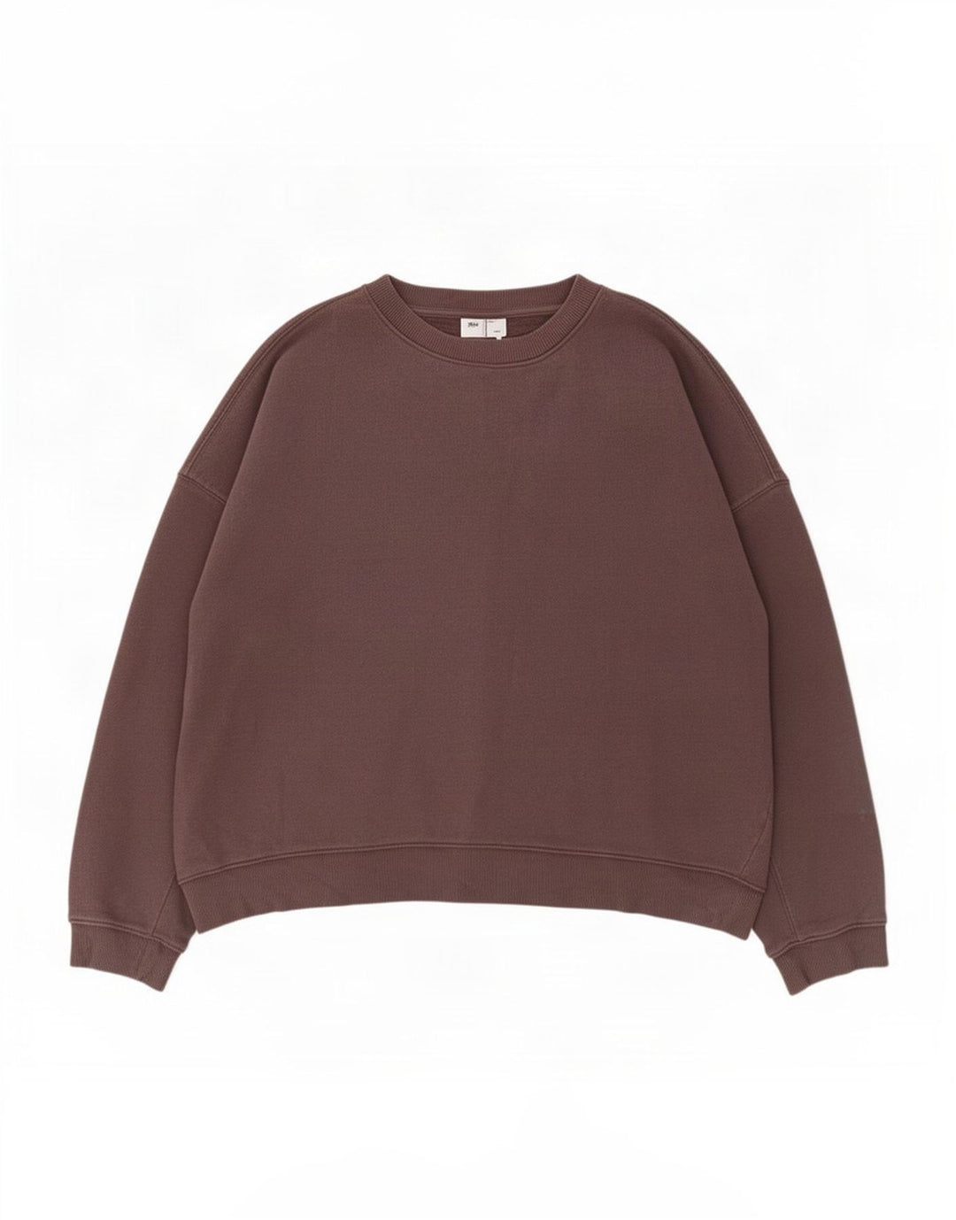 Topshop Donna Crop Felpa Oversize Maglione UK 14 Cotone Grigio Medio