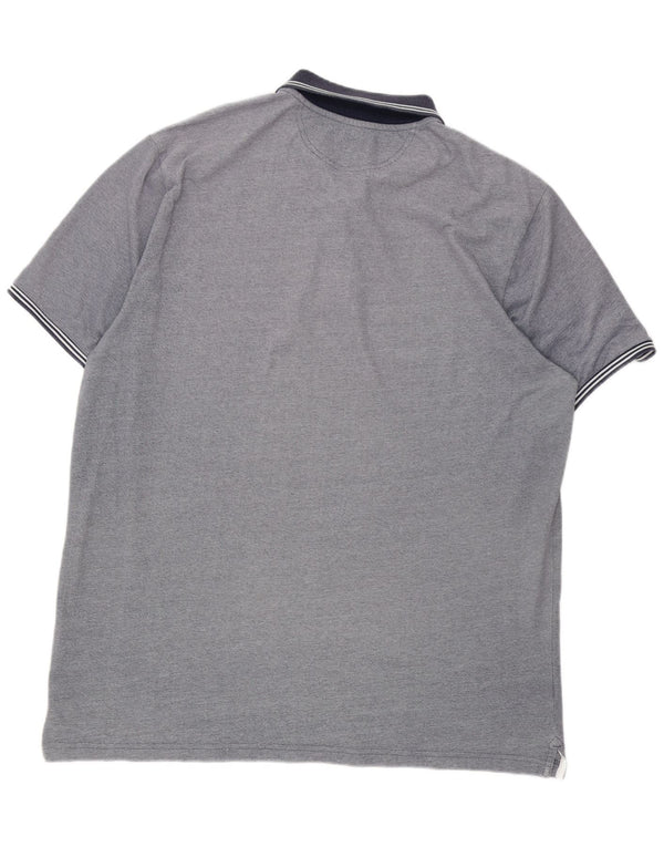 Polo Champion da uomo Easy Fit 4XL cotone chiazzato blu