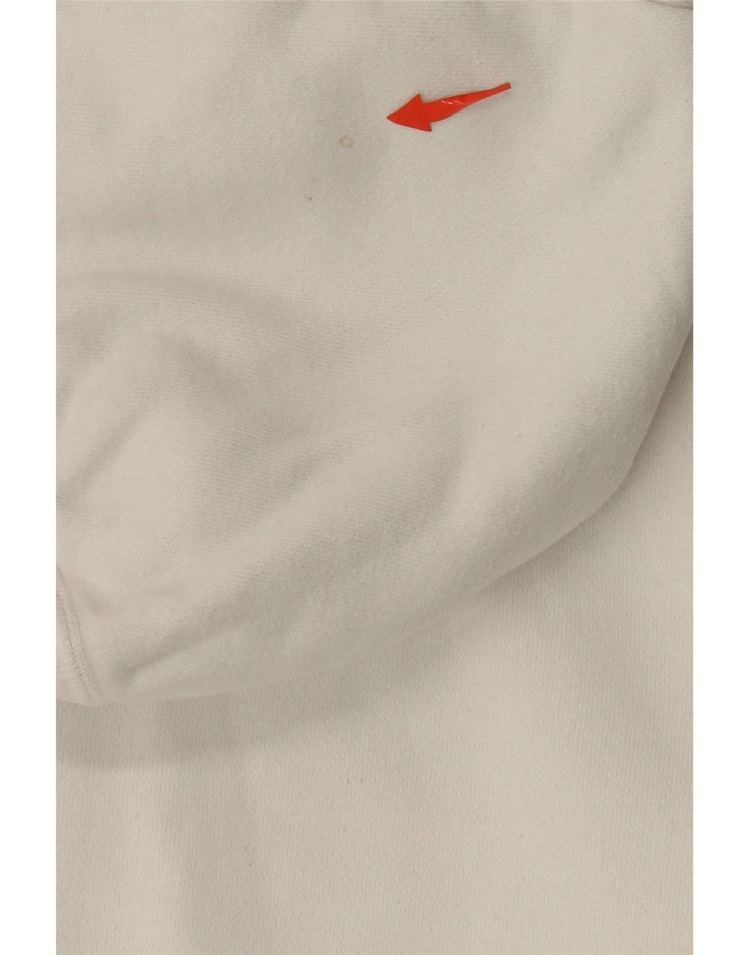 Maglione con cappuccio e zip grafica da donna BENETTON UK 16 grande cotone bianco