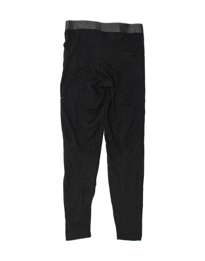 NIKE Womens Dri Fit Leggings UK 12 Medium Black Polyester Vintage Nike and Second-Hand Nike from Messina Hembry 