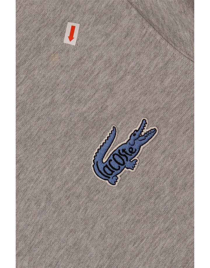 Maglione con cappuccio da uomo LACOSTE taglia 4 cotone grigio medio