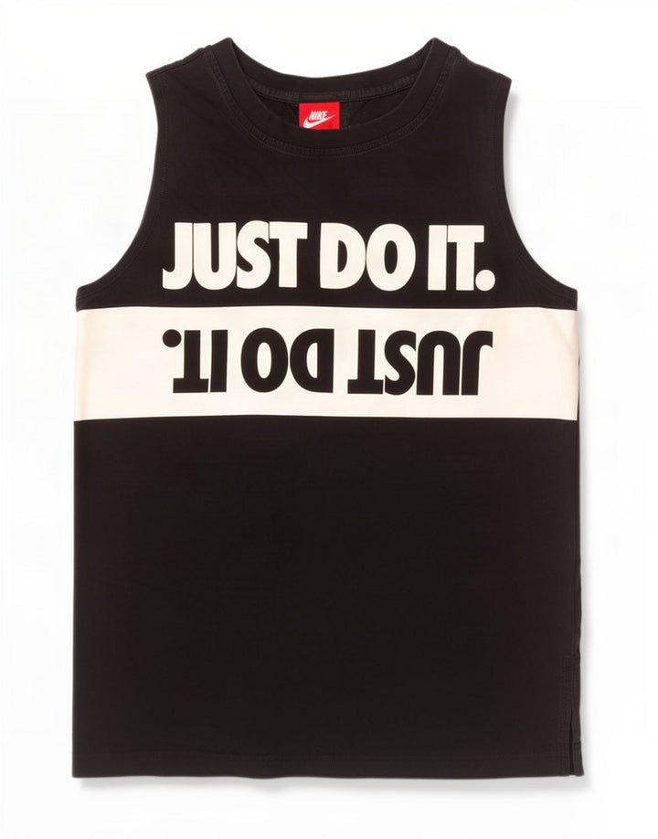 Canotta grafica da uomo Nike Top in cotone color block medio nero