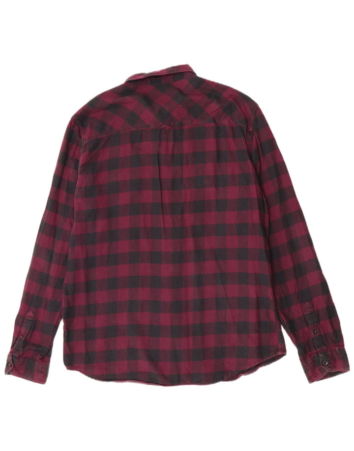 Camicia in flanella da uomo Billabong XL in cotone a quadretti marrone