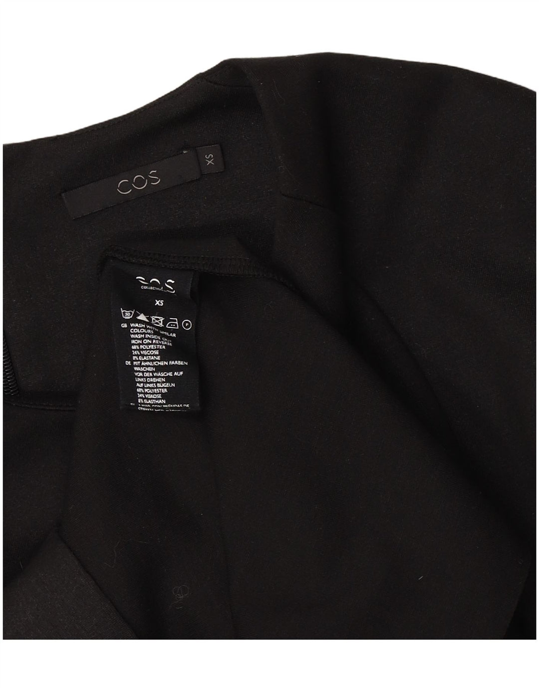 Abito tubino a maniche lunghe da donna Cos UK 6 XS poliestere nero