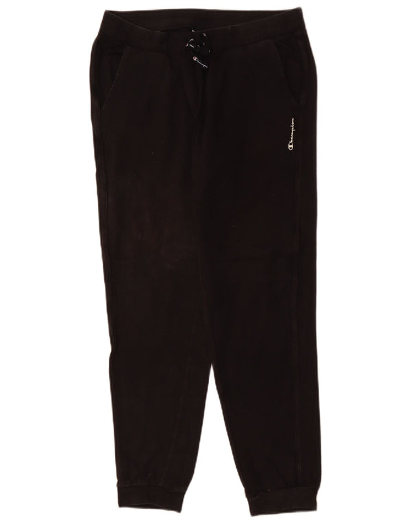 CHAMPION Womens Tracksuit Trousers Joggers UK 14 Large Black Cotton