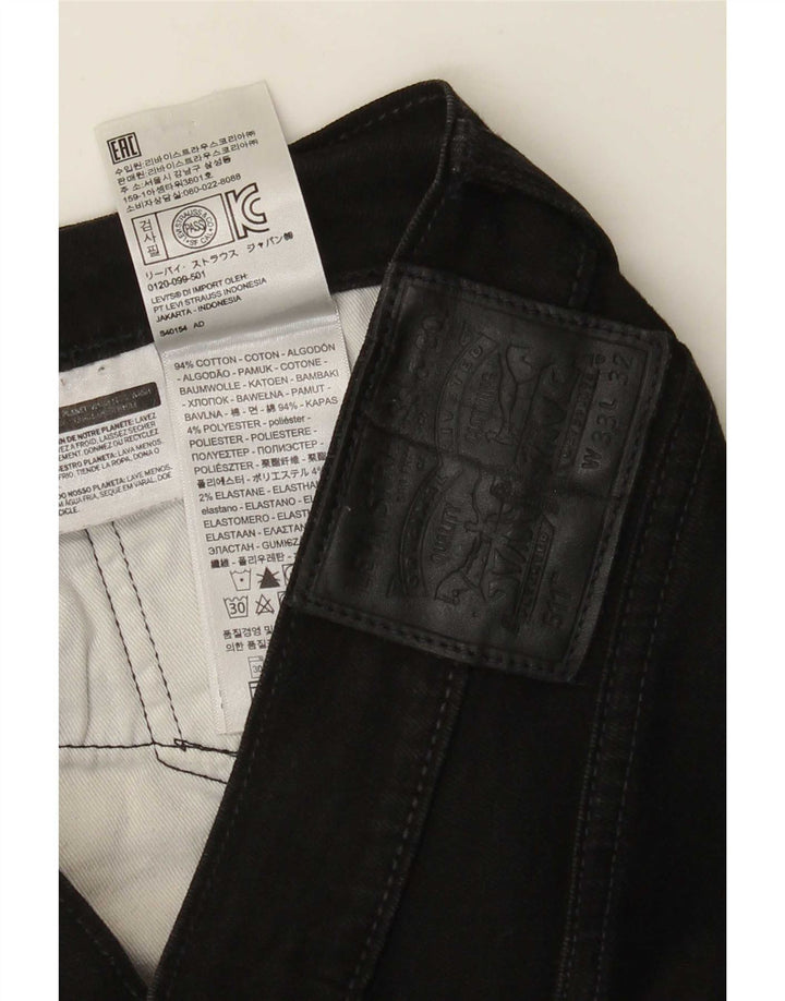 Jeans slim da uomo Levi's W33 L28 cotone nero