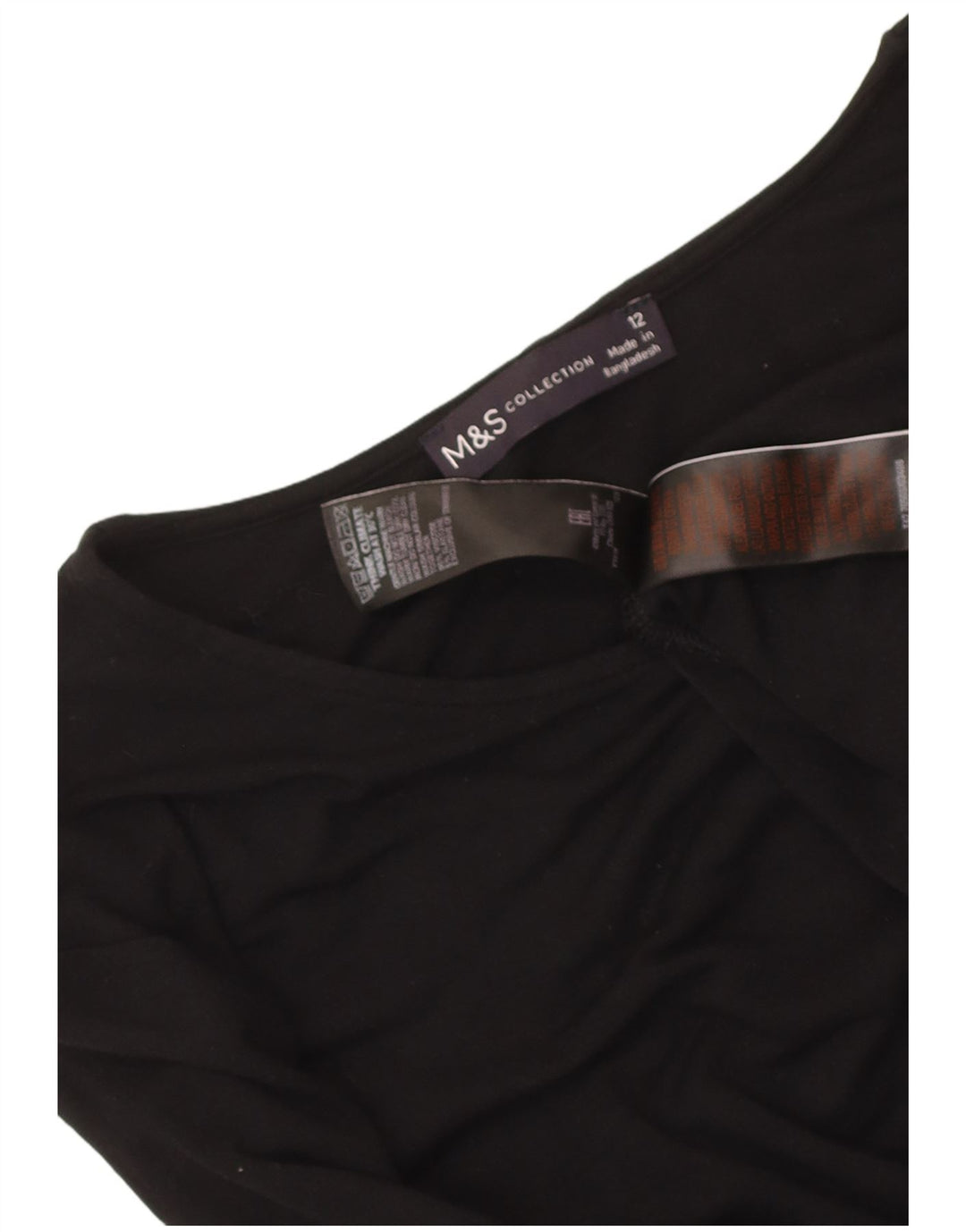 Abito t-shirt da donna Marks & Spencer UK 12 viscosa nera media