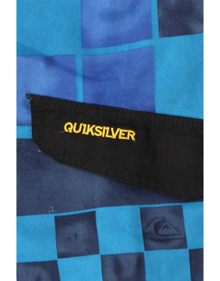 Pantaloncini da bagno da uomo Quiksilver blu medio geometrico