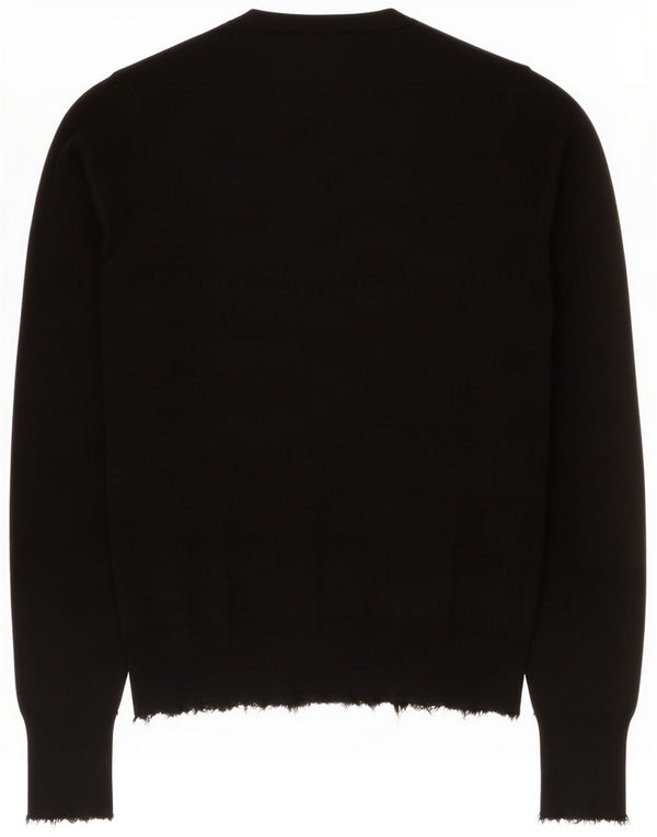 Zara maglione girocollo da donna UK 12 Medium Black Modal