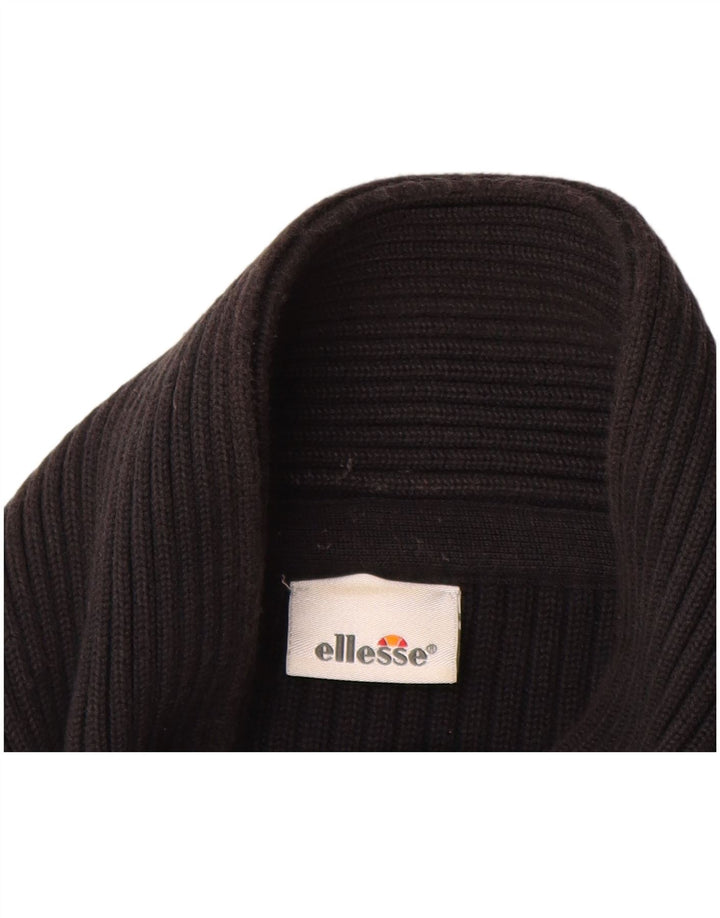 Maglione cardigan da uomo ELLESSE XL in cotone nero