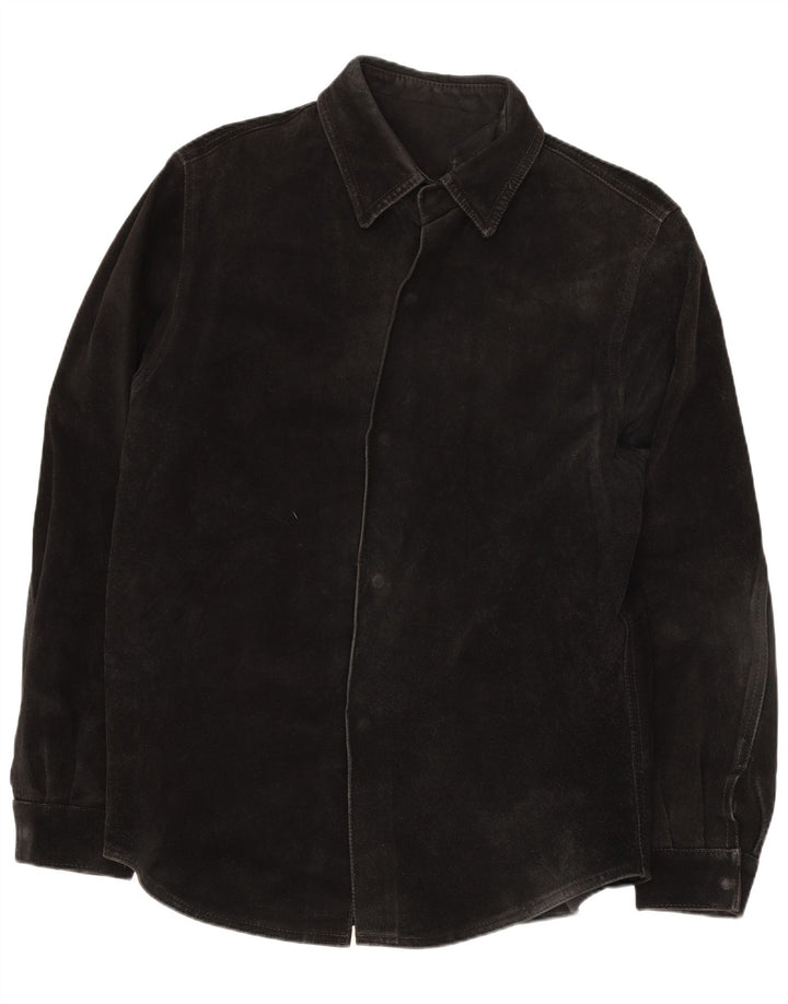 Camicia da uomo in pelle scamosciata Flying Wear XL in pelle nera