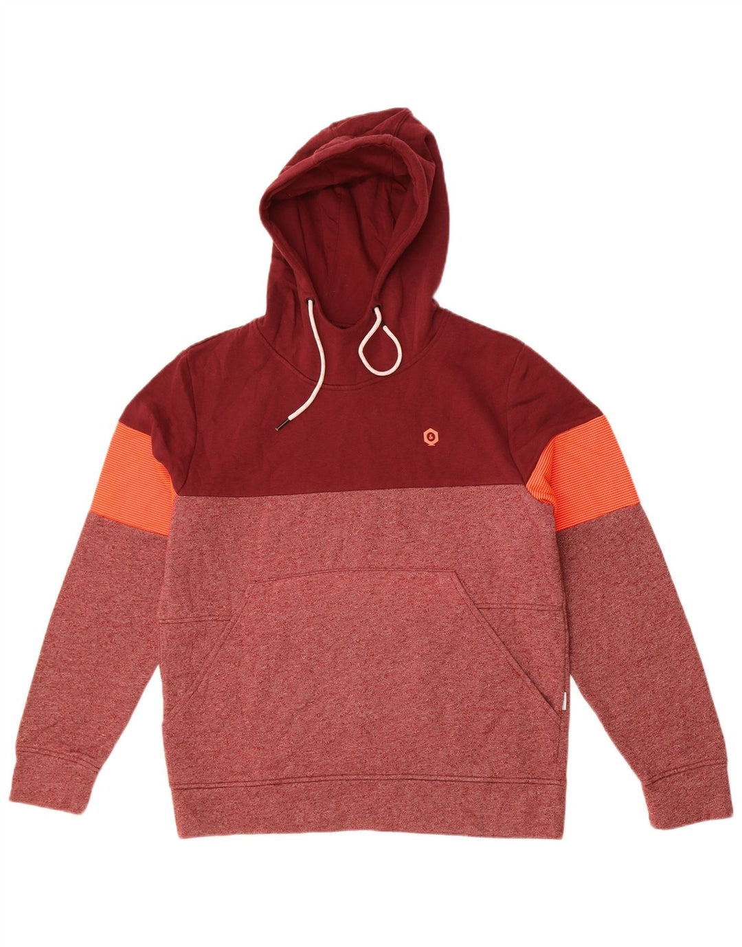 Maglione con cappuccio da uomo Jack & Jones, poliestere color block medio bordeaux