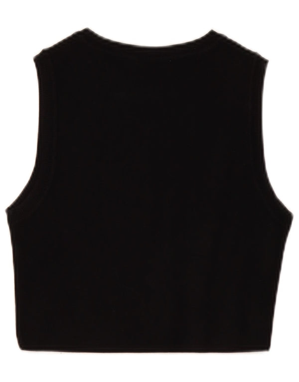 Top corto da donna Zara UK 14 grande in viscosa nera