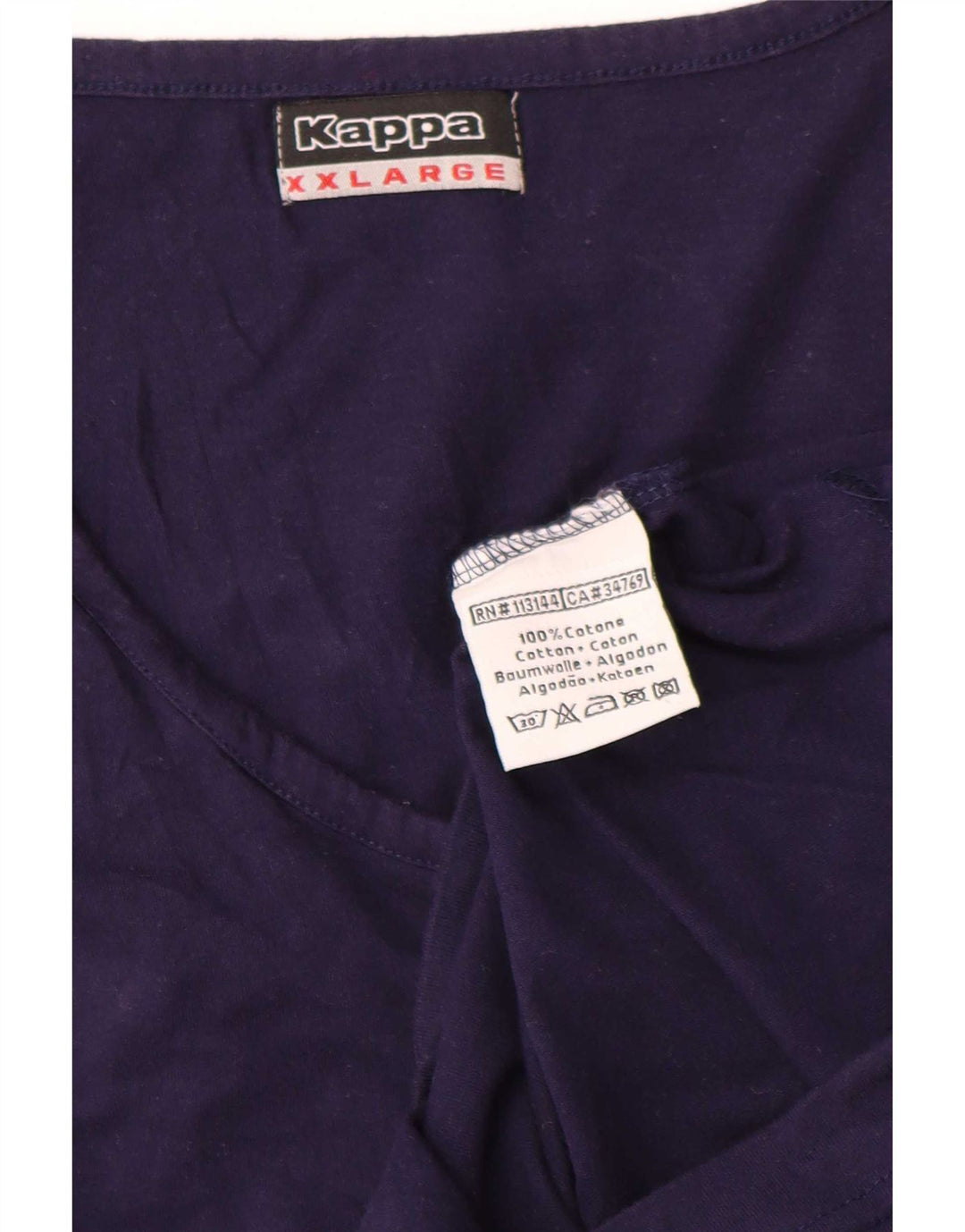 Canotta da uomo Kappa 2XL in cotone blu navy