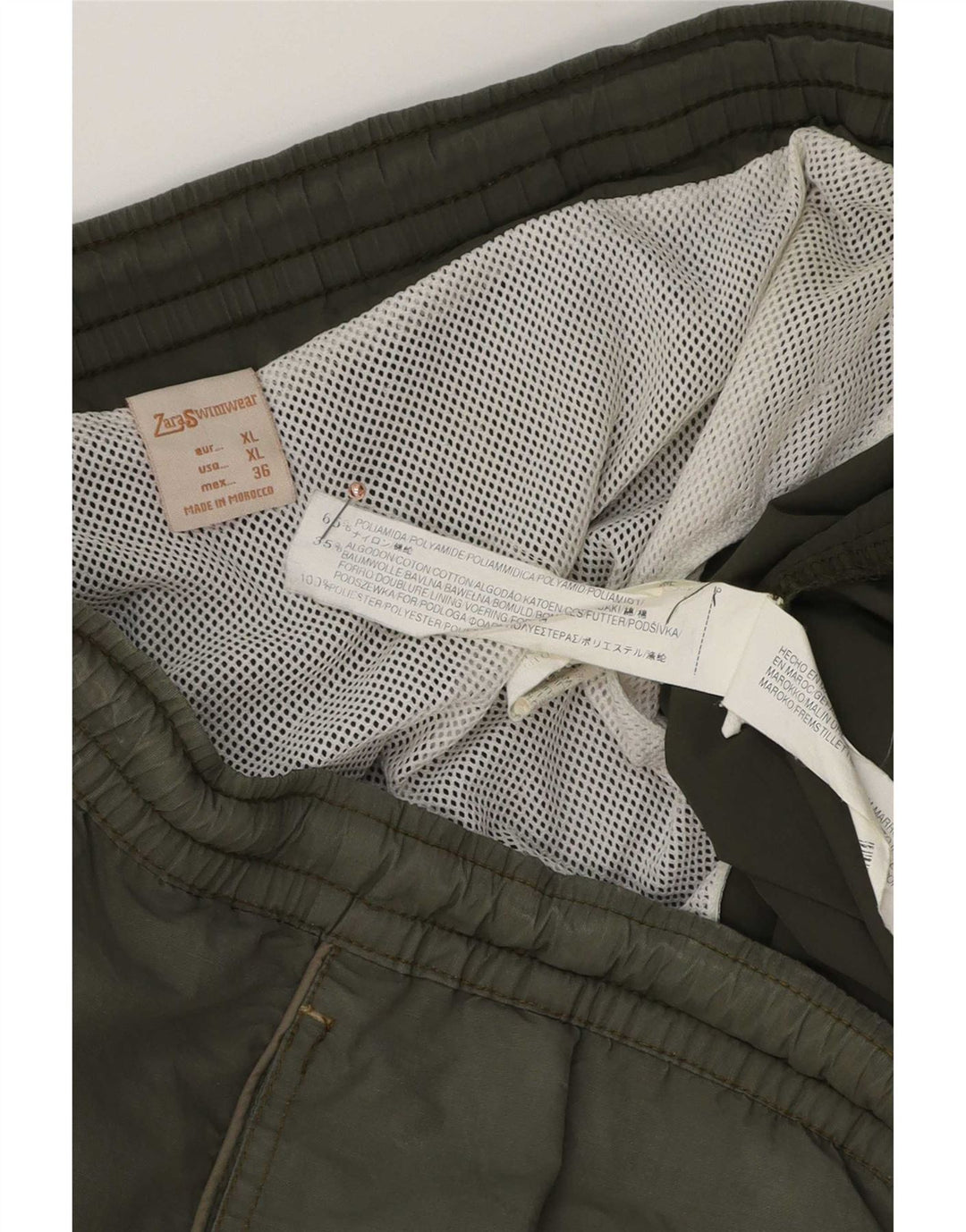 Pantaloncini da bagno Zara da uomo XL verde in poliammide
