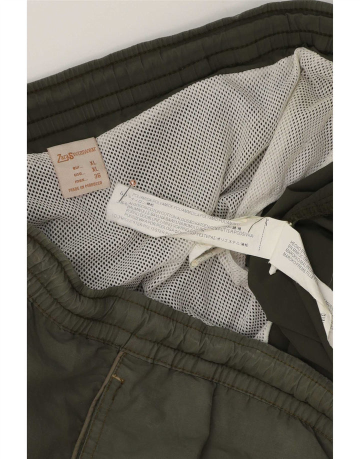 Pantaloncini da bagno Zara da uomo XL verde in poliammide