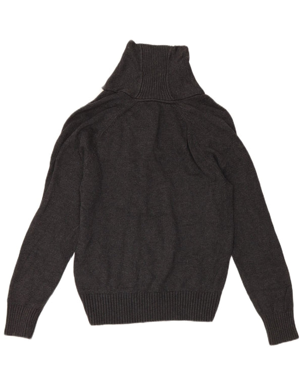 Maglione maglione da donna con collo a scialle Tommy Hilfiger UK 14 grande grigio