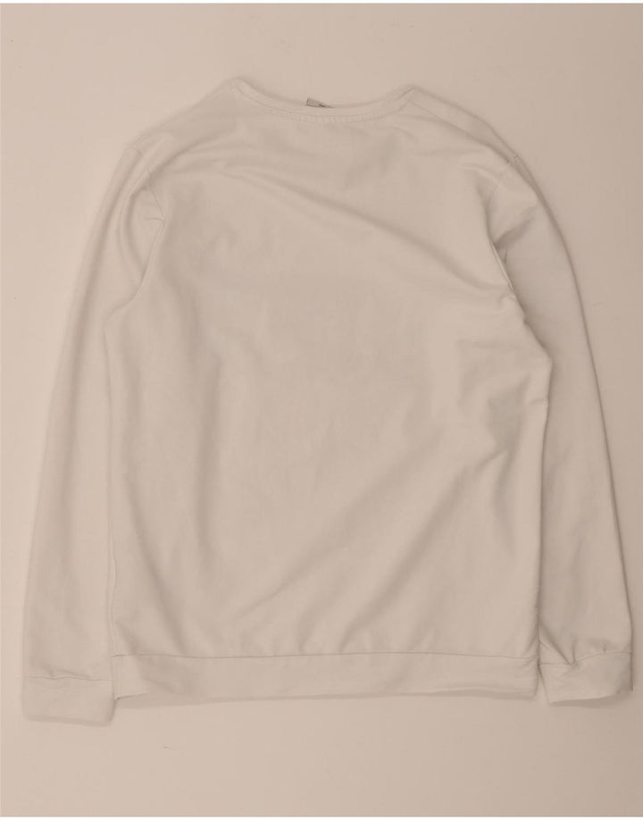Jack & Jones Felpa grafica da uomo Maglione grande cotone bianco