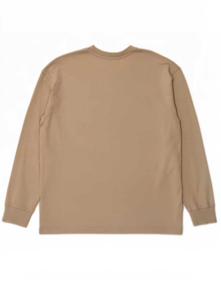 Top Zara da donna oversize a maniche lunghe in cotone beige medio