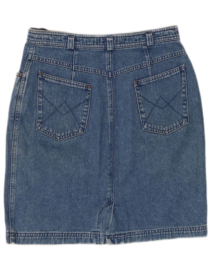 Gonna di jeans vintage da donna EU 40 media W28 cotone blu
