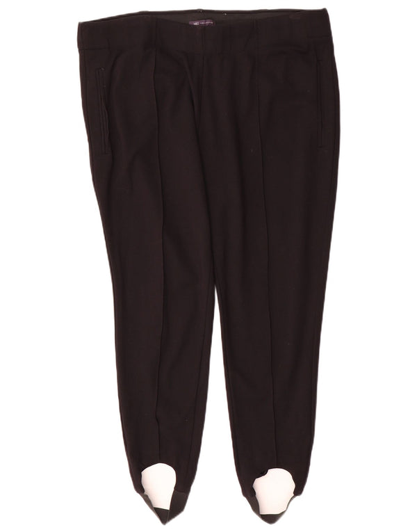 Pantaloni casual con staffa da donna Marks & Spencer UK 18 XL W38 L27 Nero