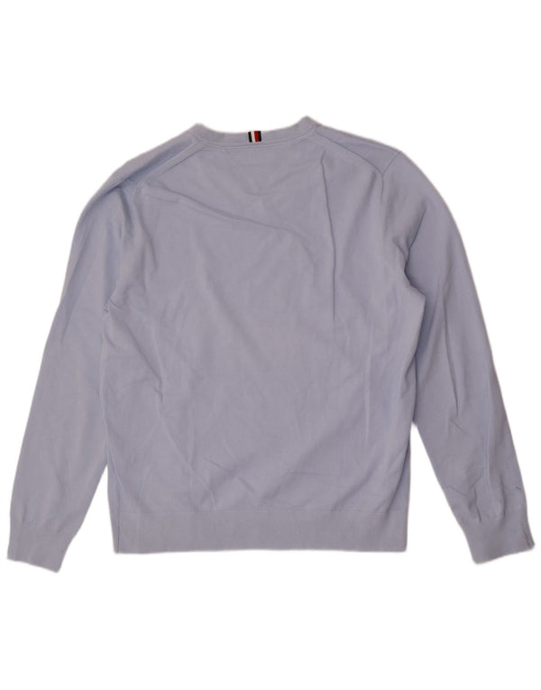 Maglione maglione con scollo a V da donna Tommy Hilfiger UK 22 3XL cotone blu